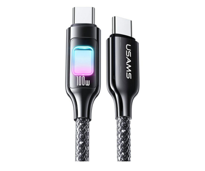 Kabel USAMS Kabel 100W USB-C do USB-C 1,2 m stalowy